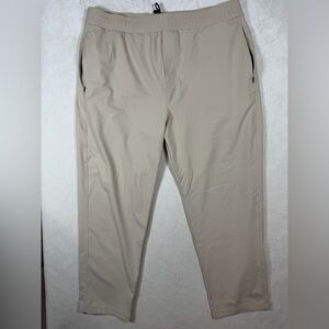 Men's Public Rec 42W 30L Performance Stretch Beige Joggers Casual Pants
